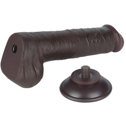 LoveToy SlidingSkin Gode avec Bourses Sliding Skin 15 x 4.5cm Noir